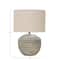 Hello Honey® 20" Multicolor Stoneware Table Lamp with Stripes and Linen Shade